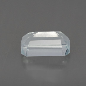 Água-marinha azul natural 1,07ct, corte esmeralda, VS