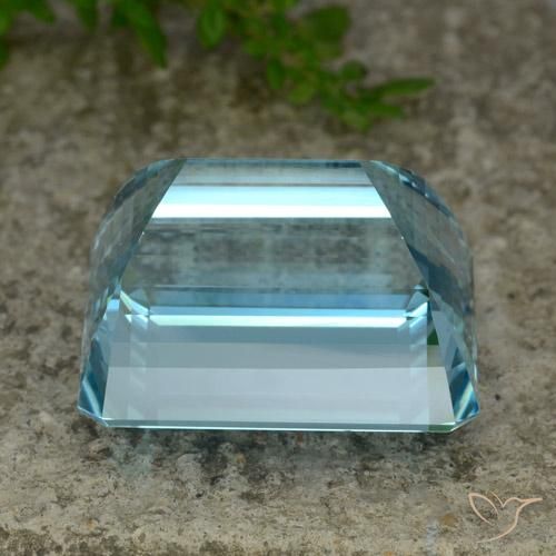 Água-marinha Azul Aqua Profundo Natural 40.56ct, Corte Octógono / Esmeralda, VVS