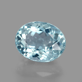 Água-marinha azul natural 2,75ct, corte oval, VVS-VS