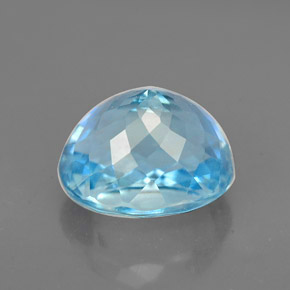 Água-marinha azul natural 3,21ct, corte oval, VS