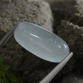 Água-marinha azul natural 11,69ct, corte oval, translúcido