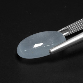 água-marinha Azul claro Natural 9.48ct, Corte Oval, Translúcido