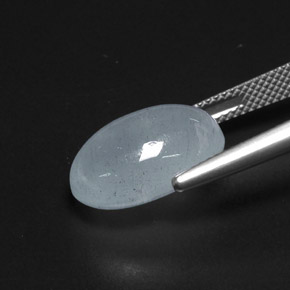 água-marinha Azul claro Natural 9.56ct, Corte Oval, Translúcido