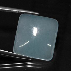 Água-marinha azul natural 16,66ct, almofada cortada, translúcido