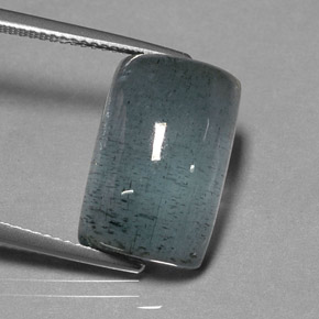 Água-marinha azul natural 12,39ct, baguete, translúcido