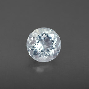 Água-marinha azul natural 0,65ct, corte redondo, VS