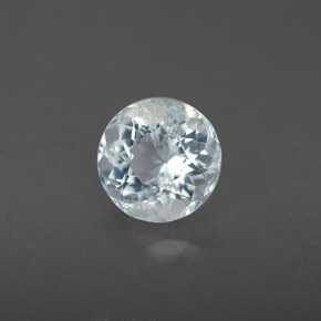 Água-marinha azul natural 0,65ct, corte redondo, VS