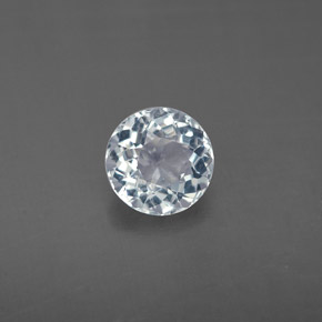 água-marinha Azul claro Natural 0.66ct, Corte Redondo, VS
