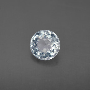 água-marinha Azul claro Natural 0.66ct, Corte Redondo, VS
