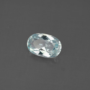 Água-marinha azul natural 0,88ct, corte oval, VVS-VS