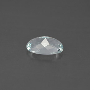 Água-marinha azul natural 0,88ct, corte oval, VVS-VS