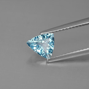 água-marinha Azul claro Natural 0.74ct, Trilhão, VVS-VS