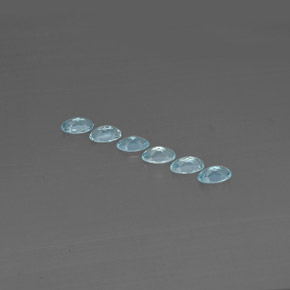 Pedras preciosas de água-marinha azul natural de  ct, corte oval, VVS-VS