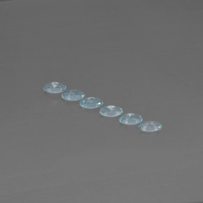 Pedras preciosas de água-marinha azul natural de  ct, corte oval, VVS-VS