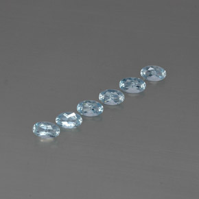 Pedras preciosas de água-marinha azul natural de  ct, corte oval, VVS-VS