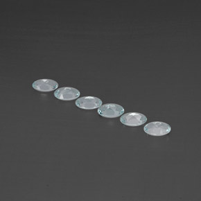 Pedras preciosas de água-marinha azul natural de  ct, corte oval, VVS-VS