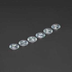 Pedras preciosas de água-marinha azul natural de  ct, corte oval, VVS-VS