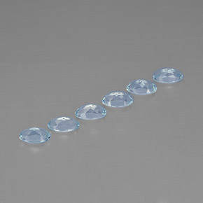 Pedras preciosas de água-marinha azul natural de  ct, corte oval, VVS-VS