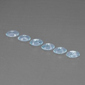 Pedras preciosas de água-marinha azul natural de  ct, corte oval, VVS-VS