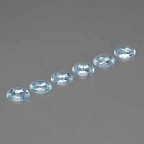Pedras preciosas de água-marinha azul natural de  ct, corte oval, VVS-VS