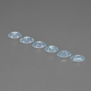 Pedras preciosas de água-marinha azul natural de  ct, corte oval, VVS-VS