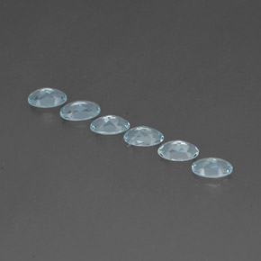 Pedras preciosas de água-marinha azul natural de  ct, corte oval, VVS-VS
