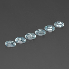 Pedras preciosas de água-marinha azul natural de  ct, corte oval, VVS-VS
