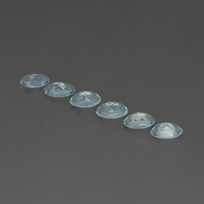 Pedras preciosas de água-marinha azul natural de  ct, corte oval, VVS-VS