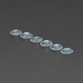 Pedras preciosas de água-marinha azul natural de  ct, corte oval, VVS-VS
