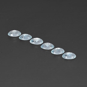 Pedras preciosas de água-marinha azul natural de  ct, corte oval, VVS
