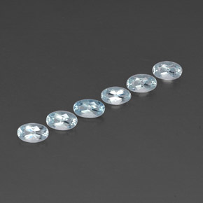 Pedras preciosas de água-marinha azul natural de  ct, corte oval, VVS