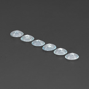 Pedras preciosas de água-marinha azul natural de  ct, corte oval, VVS