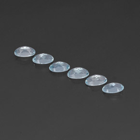 Pedras preciosas de água-marinha azul natural de  ct, corte oval, VVS-VS