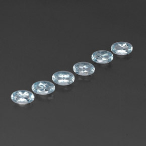 Pedras preciosas de água-marinha azul natural de  ct, corte oval, VVS-VS