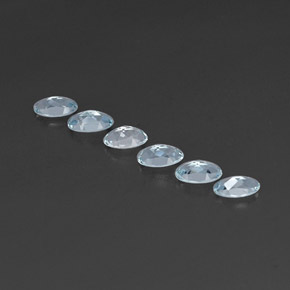 Pedras preciosas de água-marinha azul natural de  ct, corte oval, VVS-VS