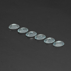 Pedras preciosas de água-marinha azul natural de  ct, corte oval, VVS