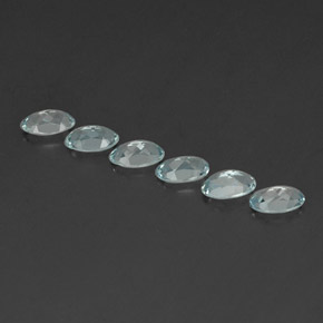 Pedras preciosas de água-marinha azul natural de  ct, corte oval, VVS