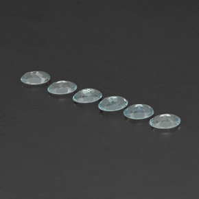 Pedras preciosas de água-marinha azul natural de  ct, corte oval, VVS