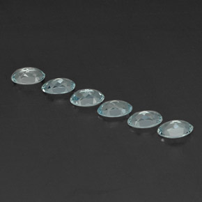 Pedras preciosas de água-marinha azul natural de  ct, corte oval, VVS