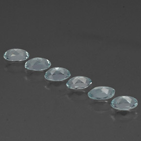 Pedras preciosas de água-marinha azul natural de  ct, corte oval, VVS