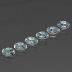 Pedras preciosas de água-marinha azul natural de  ct, corte oval, VVS
