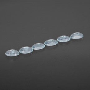 Pedras preciosas de água-marinha azul natural de  ct, corte oval, VVS