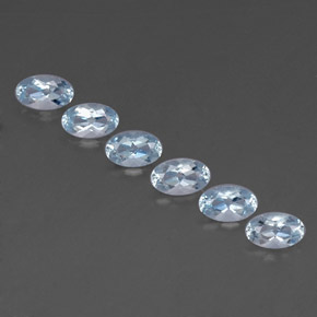 Pedras preciosas de água-marinha azul natural de  ct, corte oval, VVS
