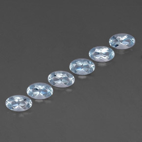 Pedras preciosas de água-marinha azul natural de  ct, corte oval, VVS
