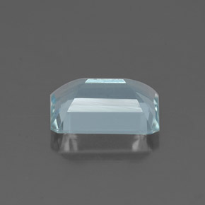 Água-marinha azul natural 1,51ct, corte esmeralda, VVS