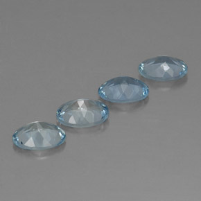 Pedras preciosas de água-marinha azul natural de  ct, corte oval, VVS