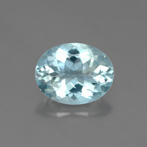 Água-marinha azul natural 1,68ct, corte oval, VVS