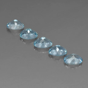 Pedras preciosas de água-marinha azul natural de  ct, corte oval, VVS