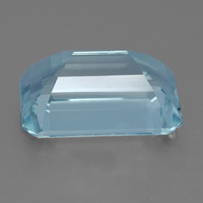 Água-marinha azul natural 4,30ct, corte esmeralda, VVS-VS