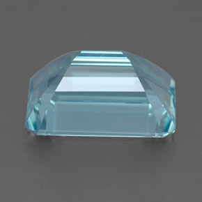 Água-marinha azul natural 4,00ct, corte esmeralda, VVS